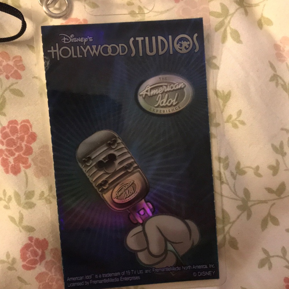 RARE american idol hollywood studios lanyard/badge